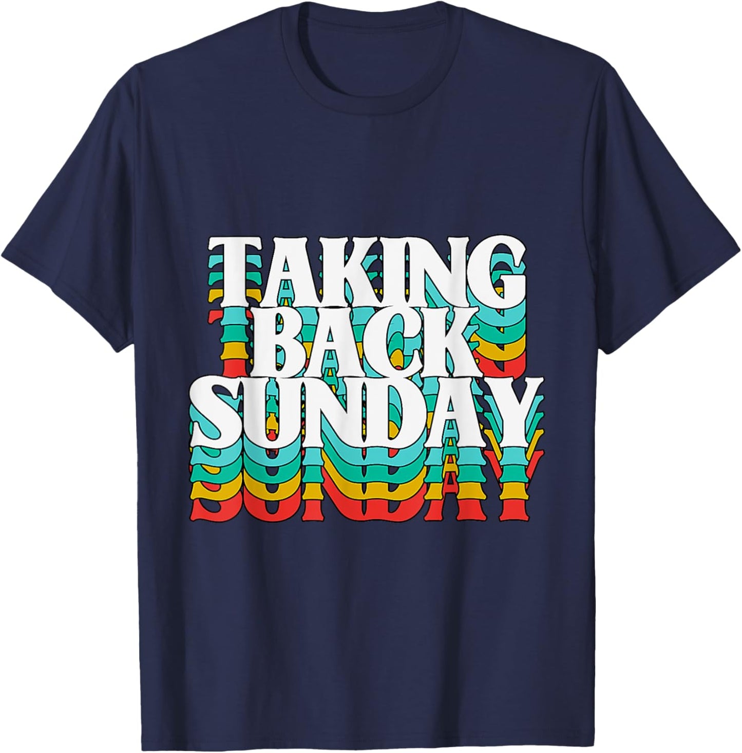 Taking Back Sunday Funny Apparel Vintage T-Shirt - T-Shirt | Navy
