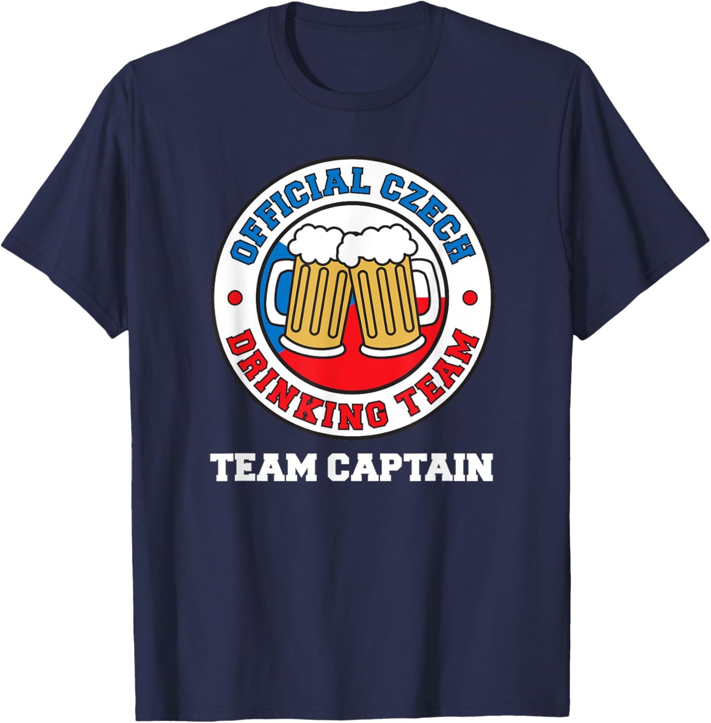 Official Czech Drinking Team Captain T-Shirt - T-Shirt | Navy