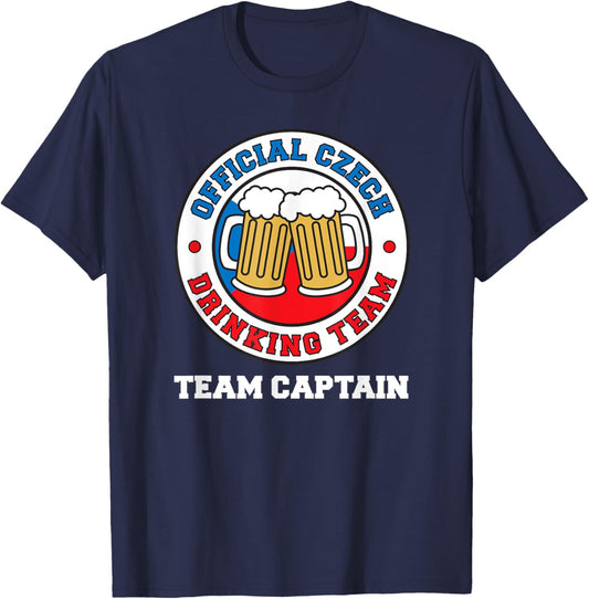 Official Czech Drinking Team Captain T-Shirt - T-Shirt | Navy