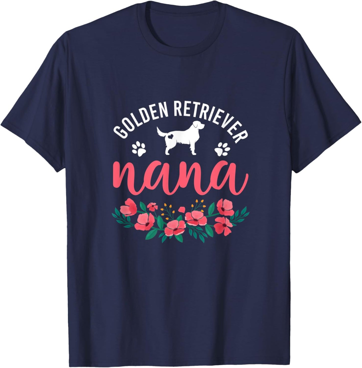 Golden Retriever Nana Dog Gifts Women Grandma Dog Christmas T-Shirt - T-Shirt | Navy