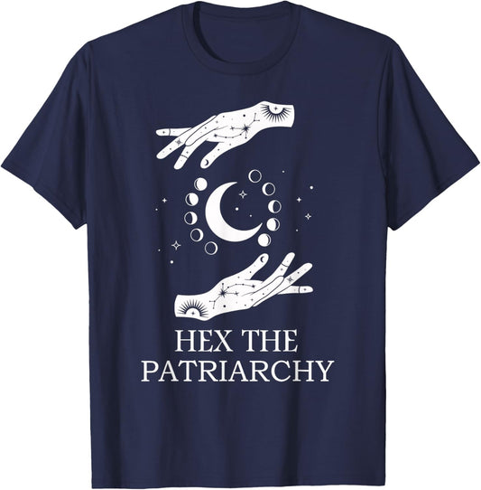Hex The Patriarchy Feminism Witch Wicca Feminist Witchy T-Shirt - T-Shirt | Navy