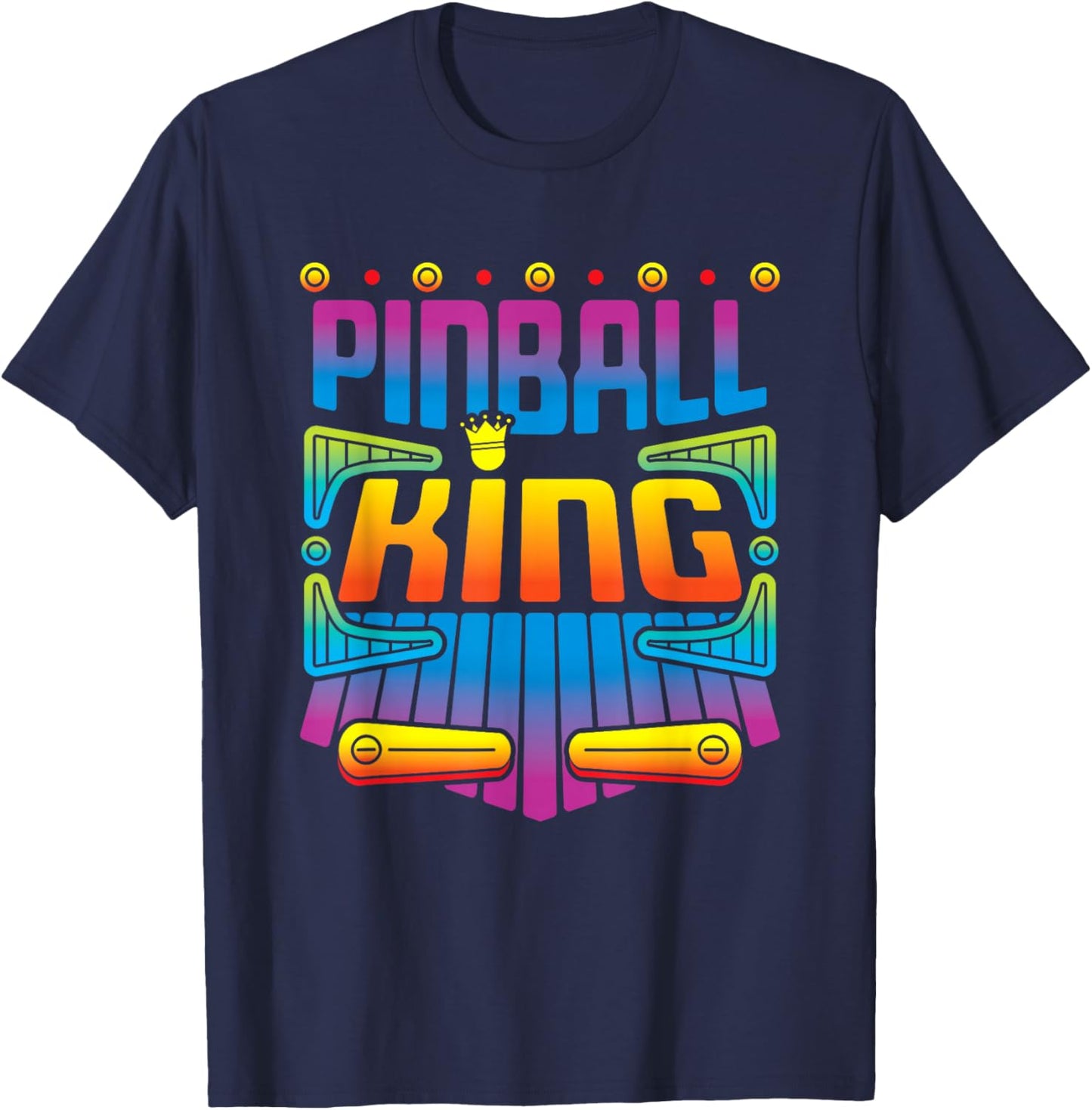 Pinball Machine King Men Boys T-Shirt - T-Shirt | Navy