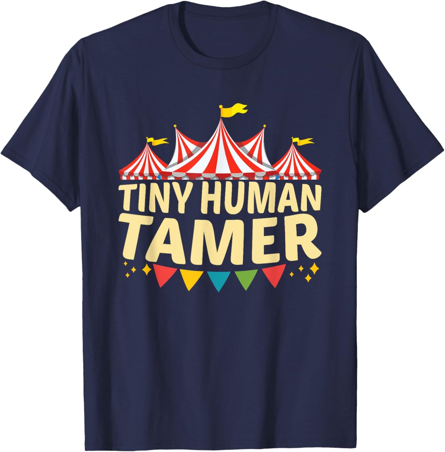 Tiny Human Tamer Funny Aesthetic Circus Art Carnival T-Shirt - T-Shirt | Navy