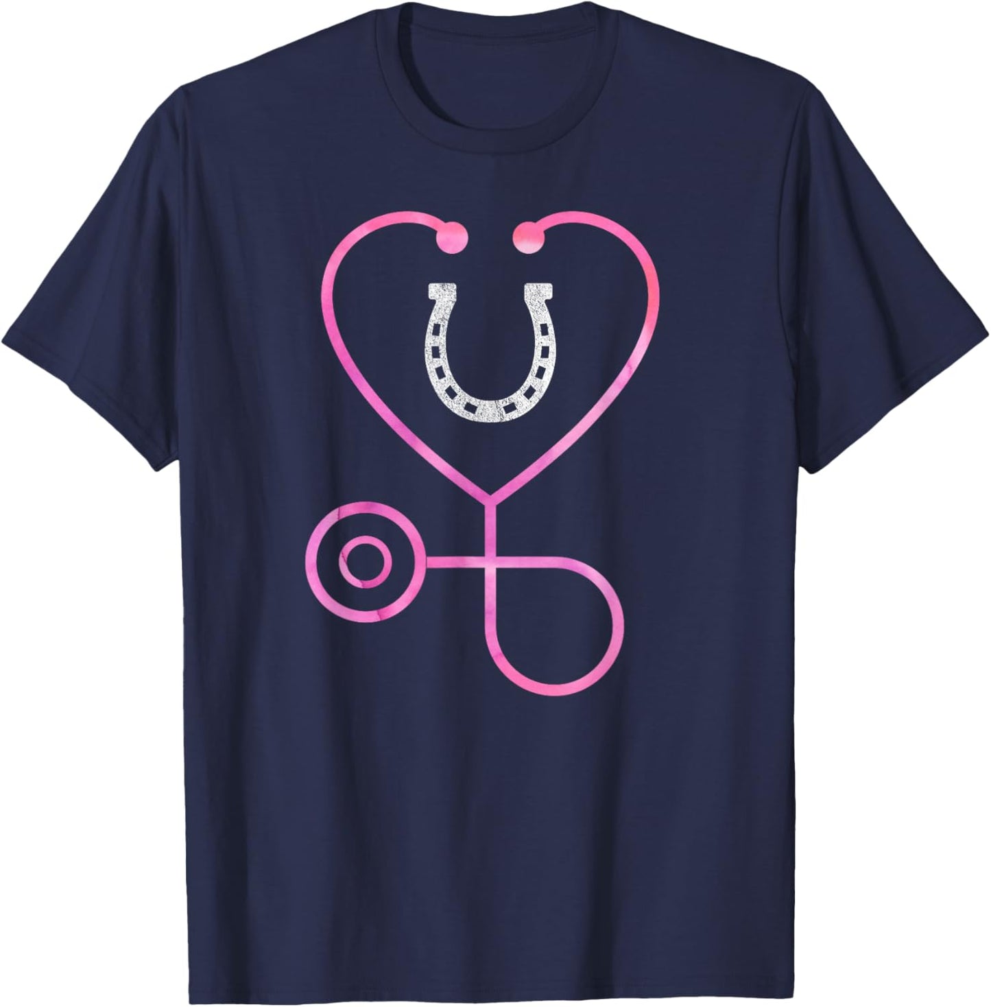 Equine Vet Tech Veterinarian Veterinary Medicine T-Shirt - T-Shirt | Navy