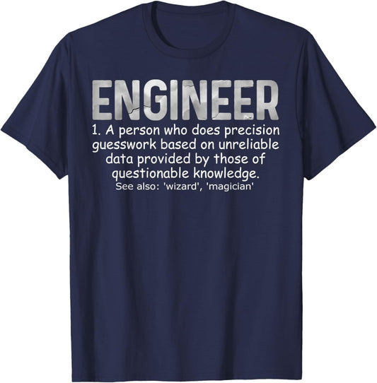 Engineer Definition Like A Normal Engineer Only Cooler T-Shirt - T-Shirt | Navy