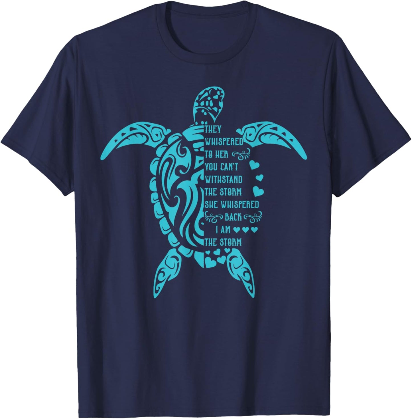 Hawaiian Sea Turtle Funny Turtles Gifts For Girls, Women T-Shirt - T-Shirt | Navy
