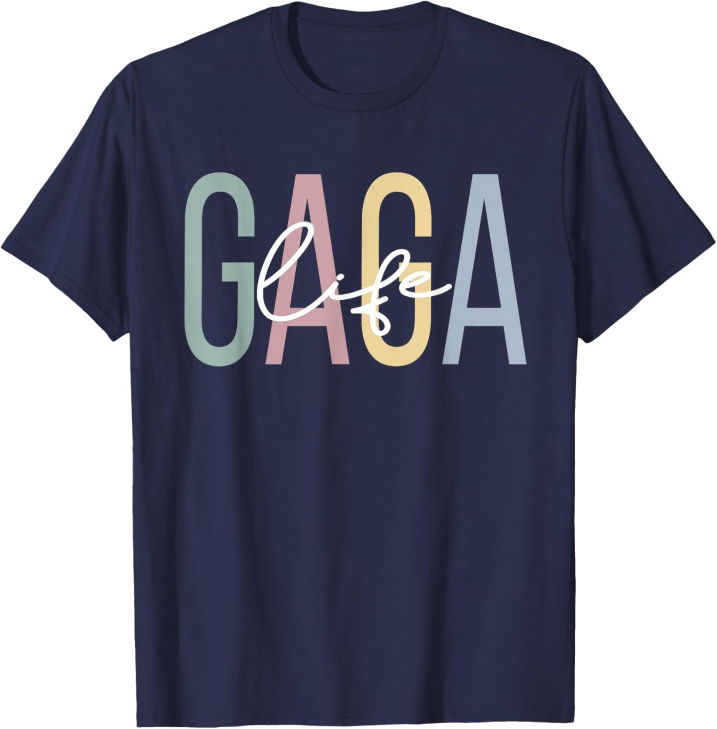 Gaga Life Gaga Grandma Boho Gaga Grandmother T-Shirt - T-Shirt | Navy