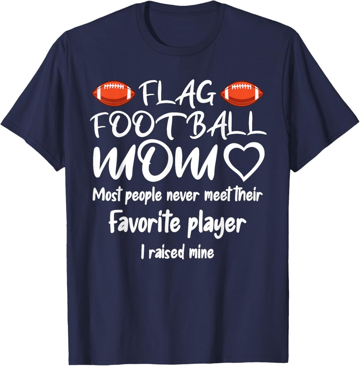 Flag Football Mom T-Shirt - T-Shirt | Navy