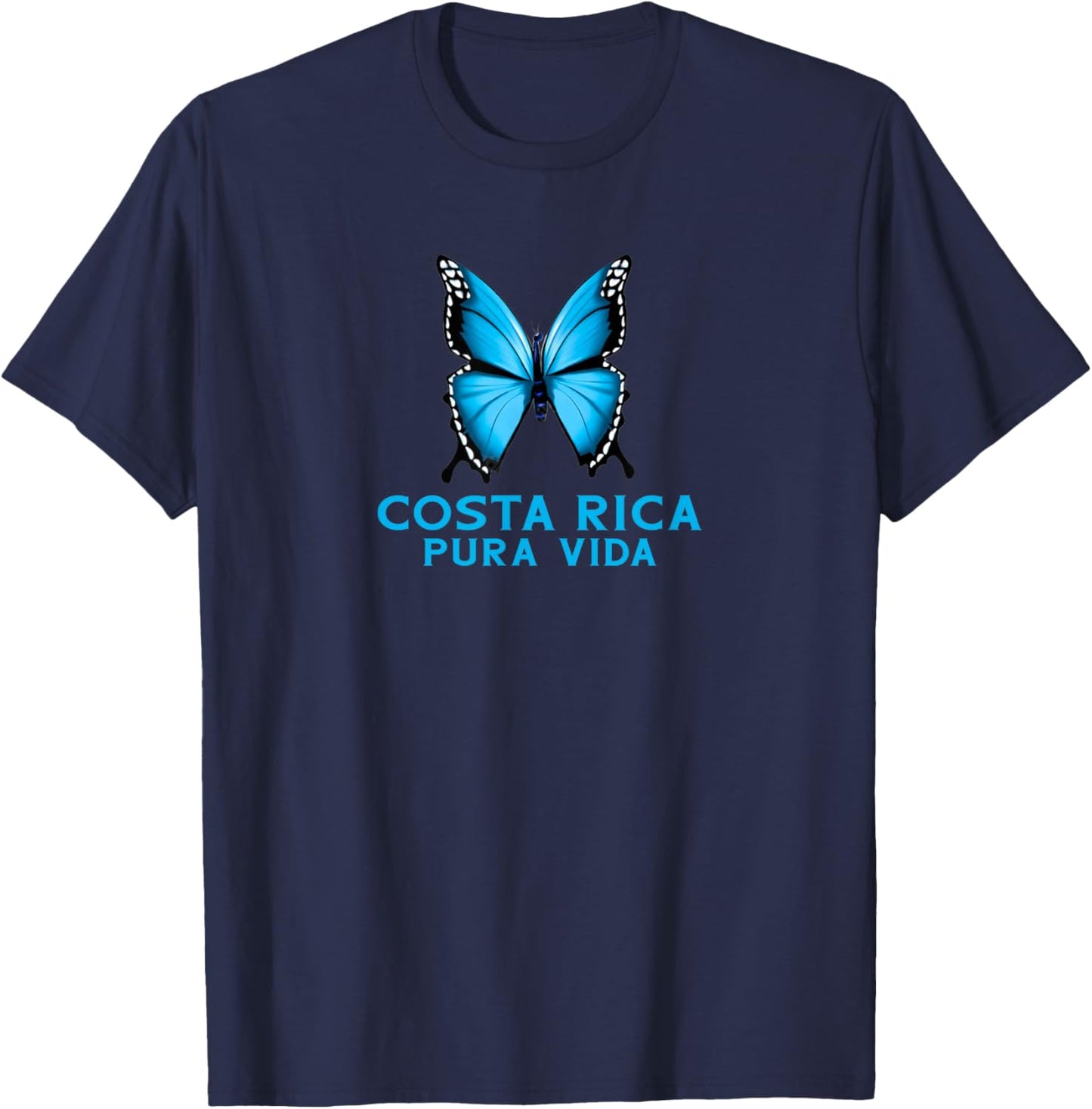 Blue Butterfly Costa Rica T-Shirt - T-Shirt | Navy
