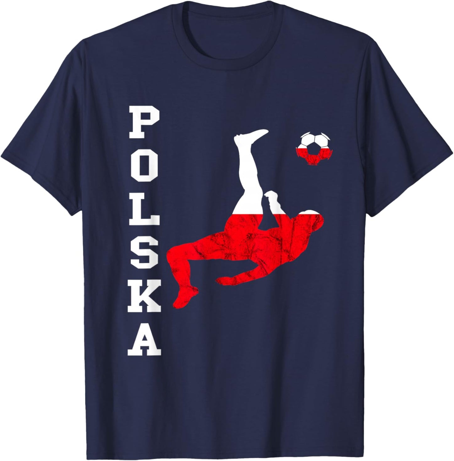 Polska Soccer Team Polish Pride Polish Roots Poland Flag T-Shirt - T-Shirt | Navy