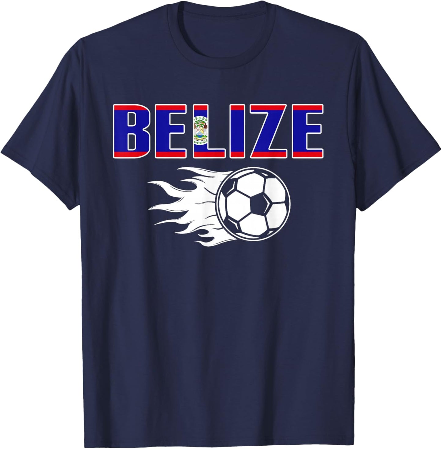 Proud Belize Soccer Fans Jersey - Belizean Football Lovers T-Shirt - T-Shirt | Navy