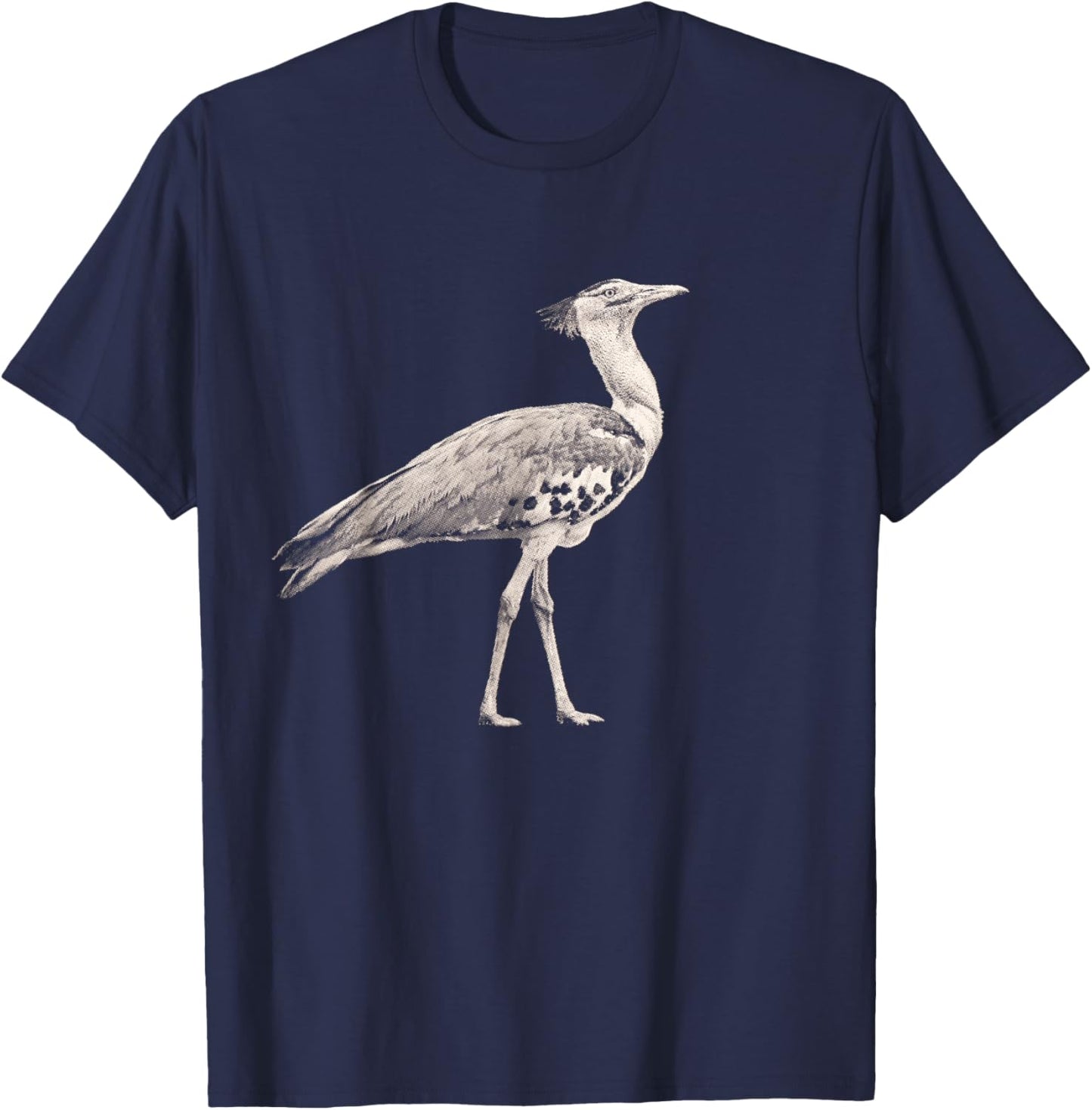 Kori Bustard Africa Bird Watcher T-Shirt - T-Shirt | Navy
