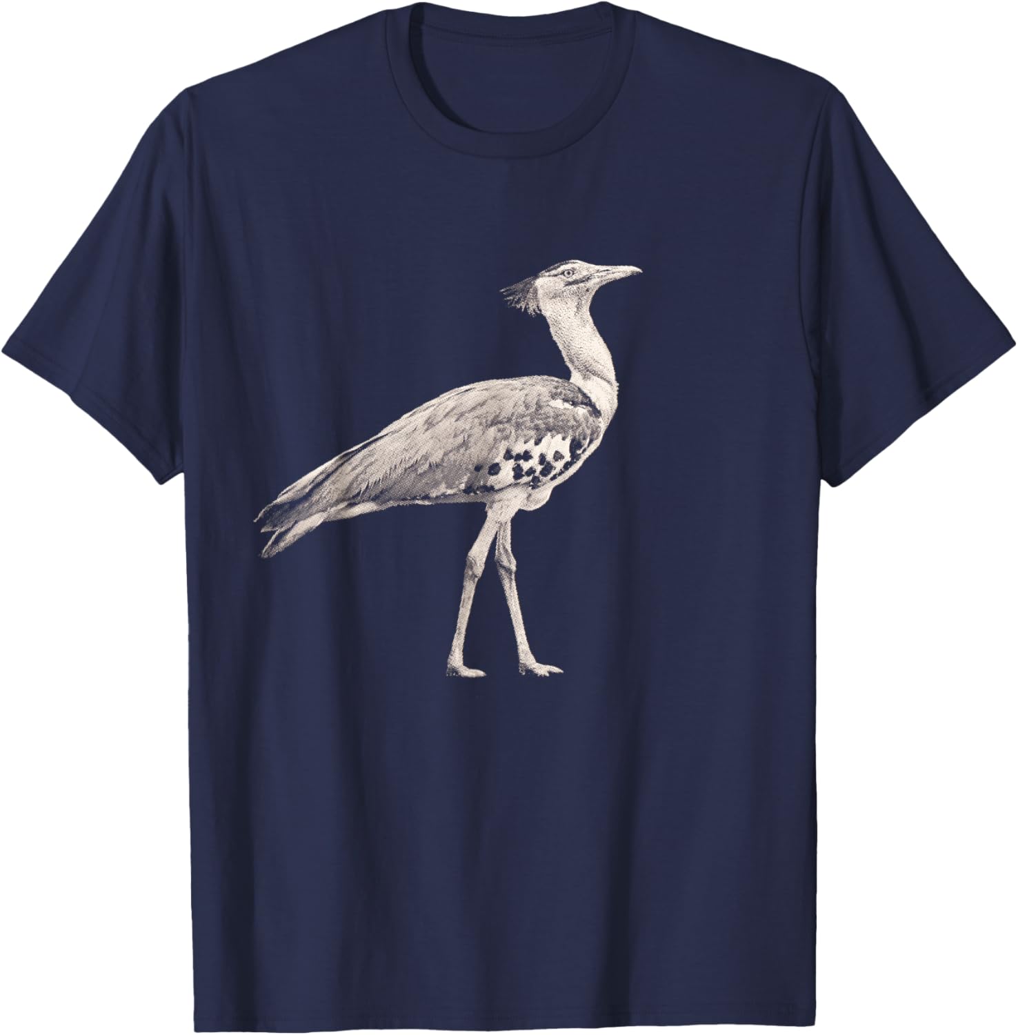 Kori Bustard Africa Bird Watcher T-Shirt - T-Shirt | Navy