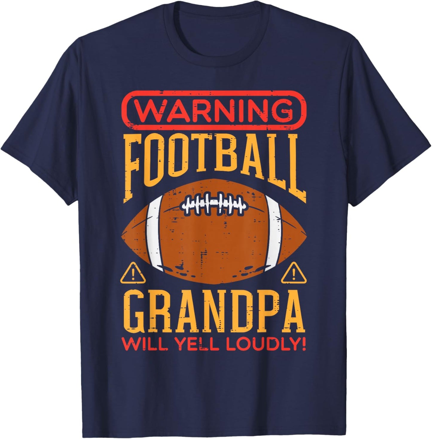 Warning American Football Grandpa Funny Family Matching Men T-Shirt - T-Shirt | Navy
