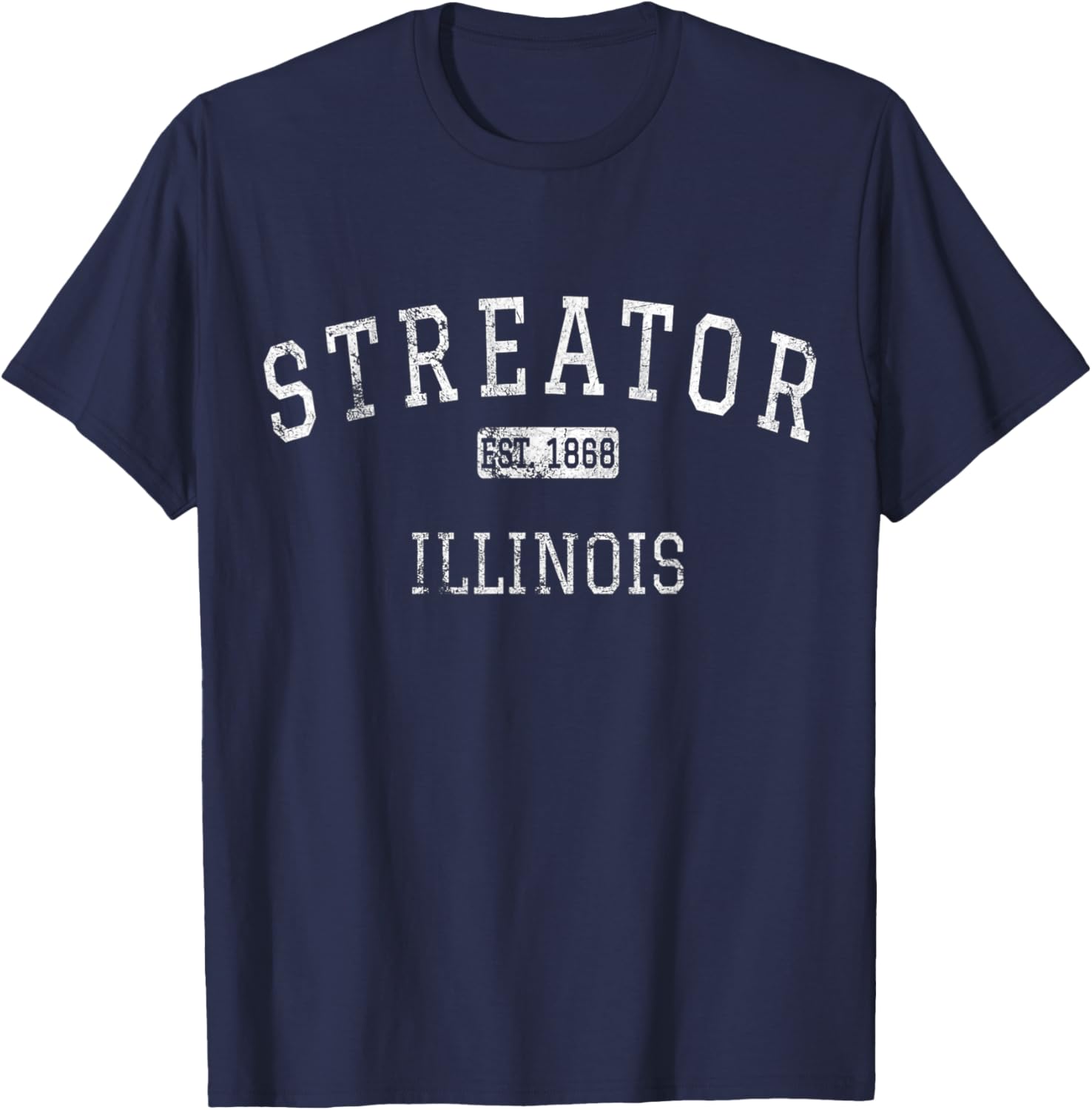 Streator Illinois IL Vintage T-Shirt - T-Shirt | Navy