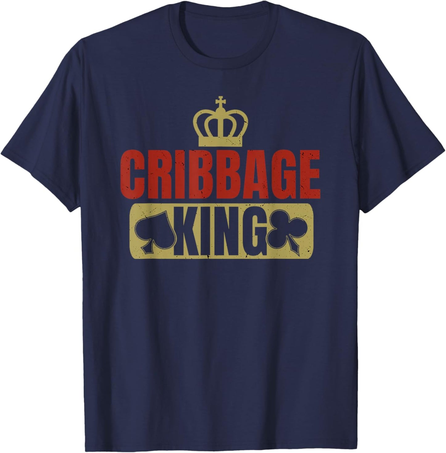 Cribbage King Card Game Players T-Shirt - T-Shirt | Navy