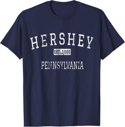 Hershey Pennsylvania PA Vintage T-Shirt - T-Shirt | Navy