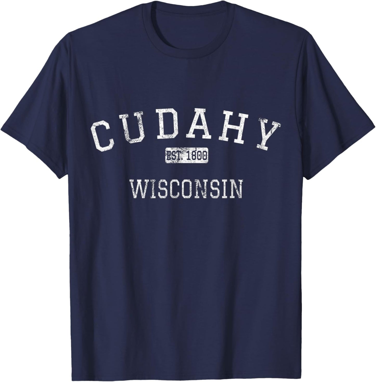 Cudahy Wisconsin WI Vintage T-Shirt - T-Shirt | Navy