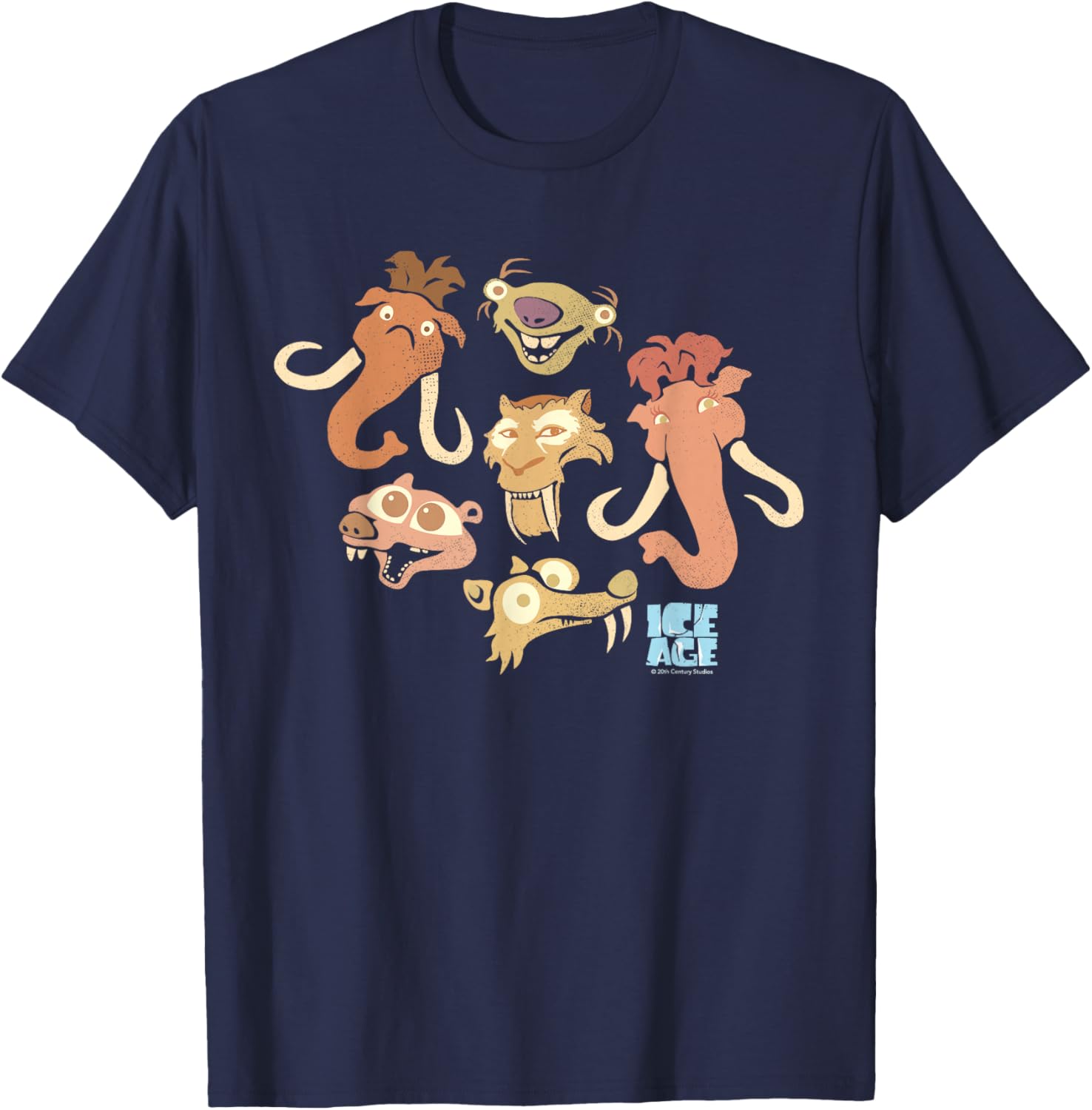 Ice Age Manfred Ellie Diego Sid Scrat Baby Scrat T-Shirt - T-Shirt | Navy