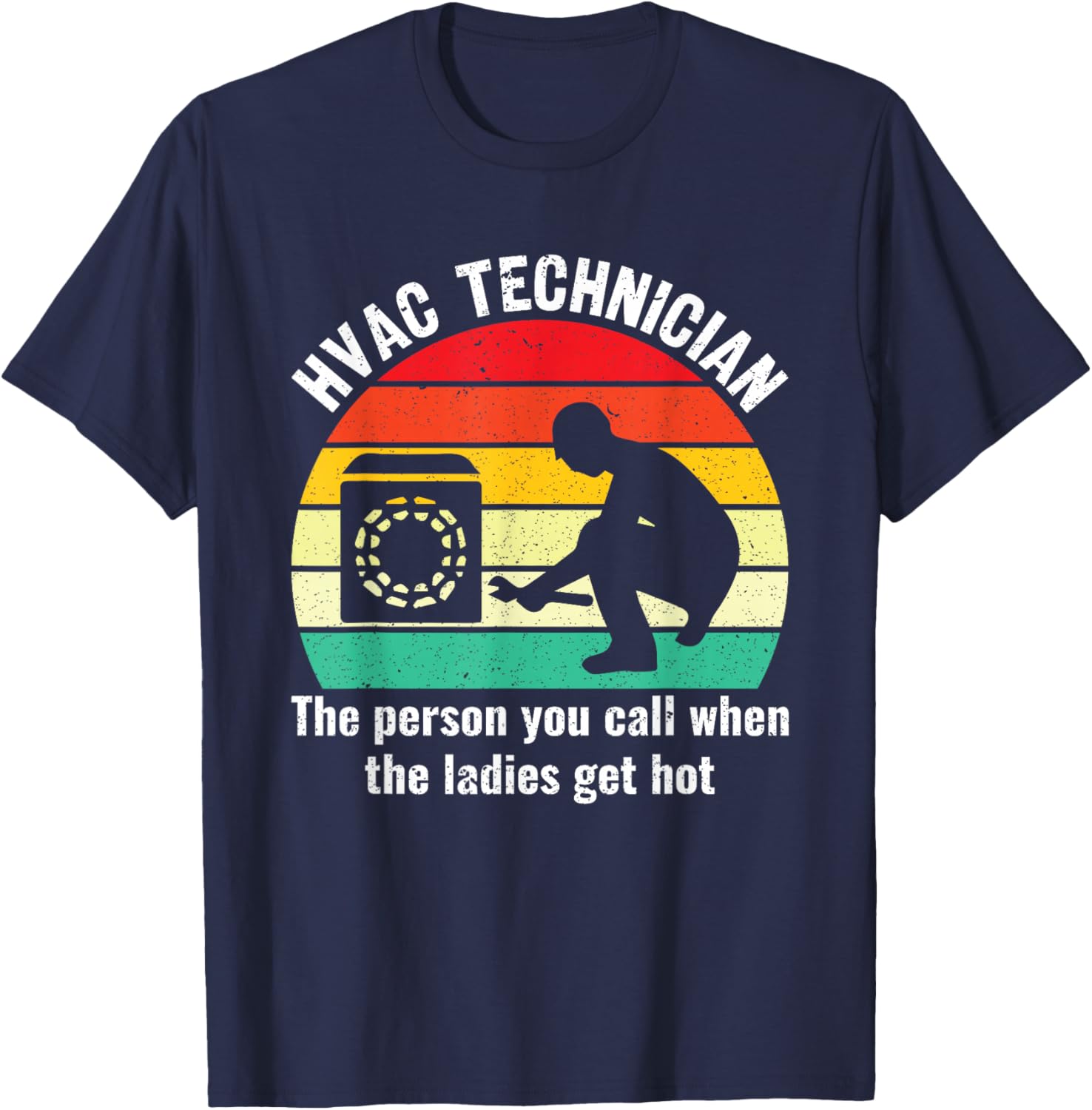 Funny HVAC Technician Definition HVAC Tech T-Shirt - T-Shirt | Navy