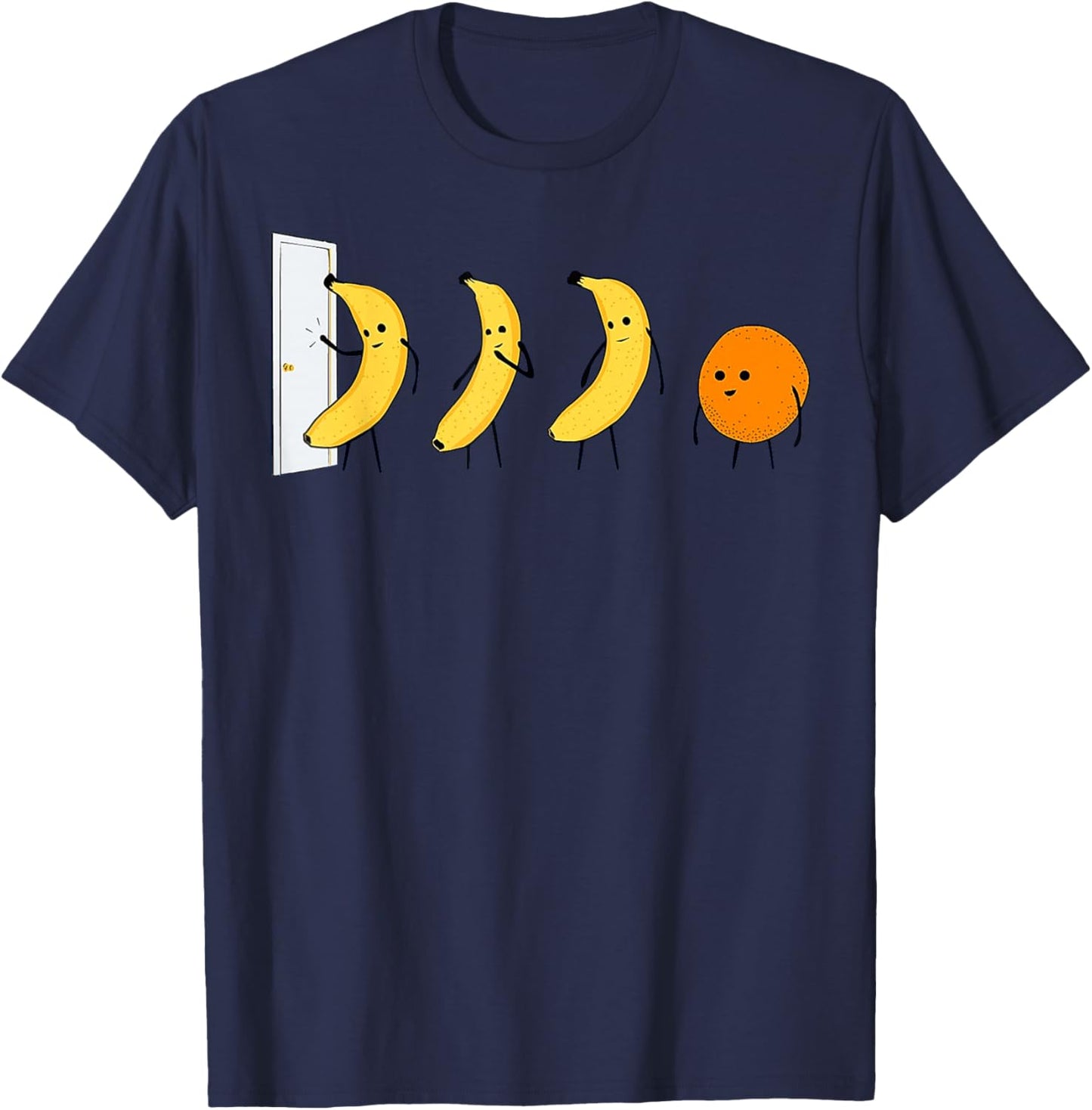 Knock Knock - Who's There - Banana Who's There - Orange T-Shirt - T-Shirt | Navy