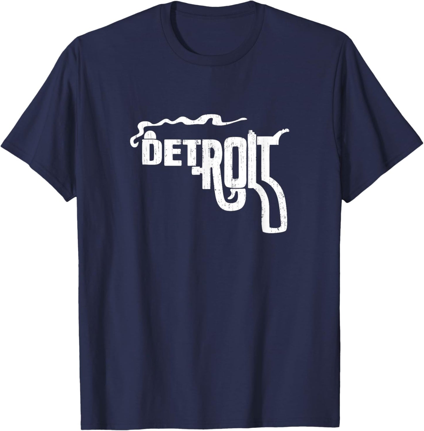 Detroit Smoking Gun Vintage T-Shirt - T-Shirt | Navy