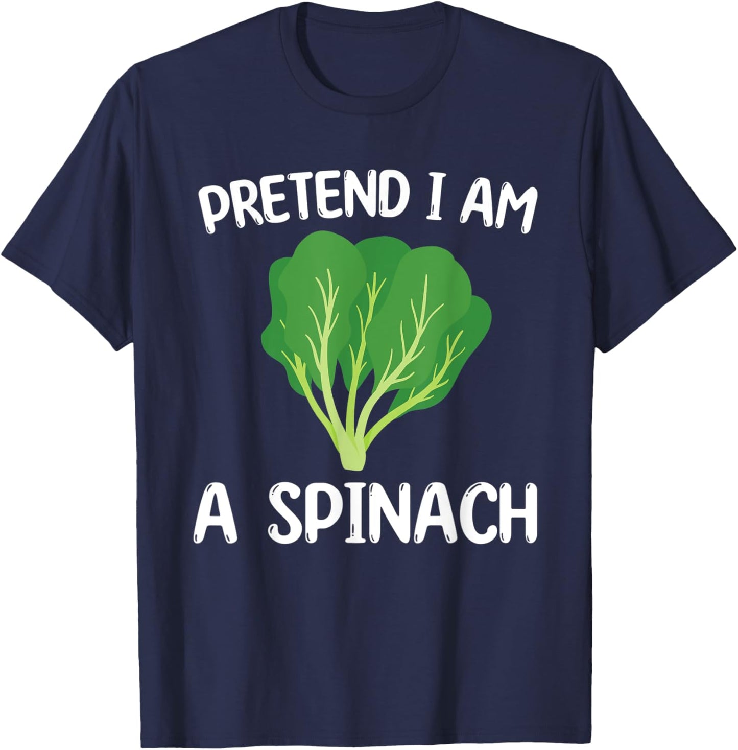 Cute Spinach Costume Love Healthy Food T-Shirt - T-Shirt | Navy
