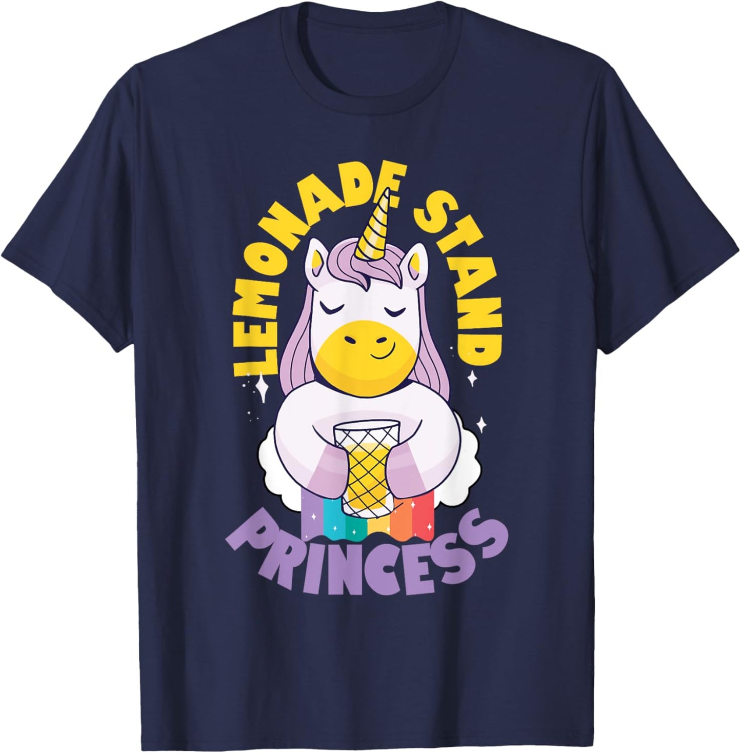 Lemonade Stand Princess Entrepreneur Kids - Unicorn T-Shirt - T-Shirt | Navy