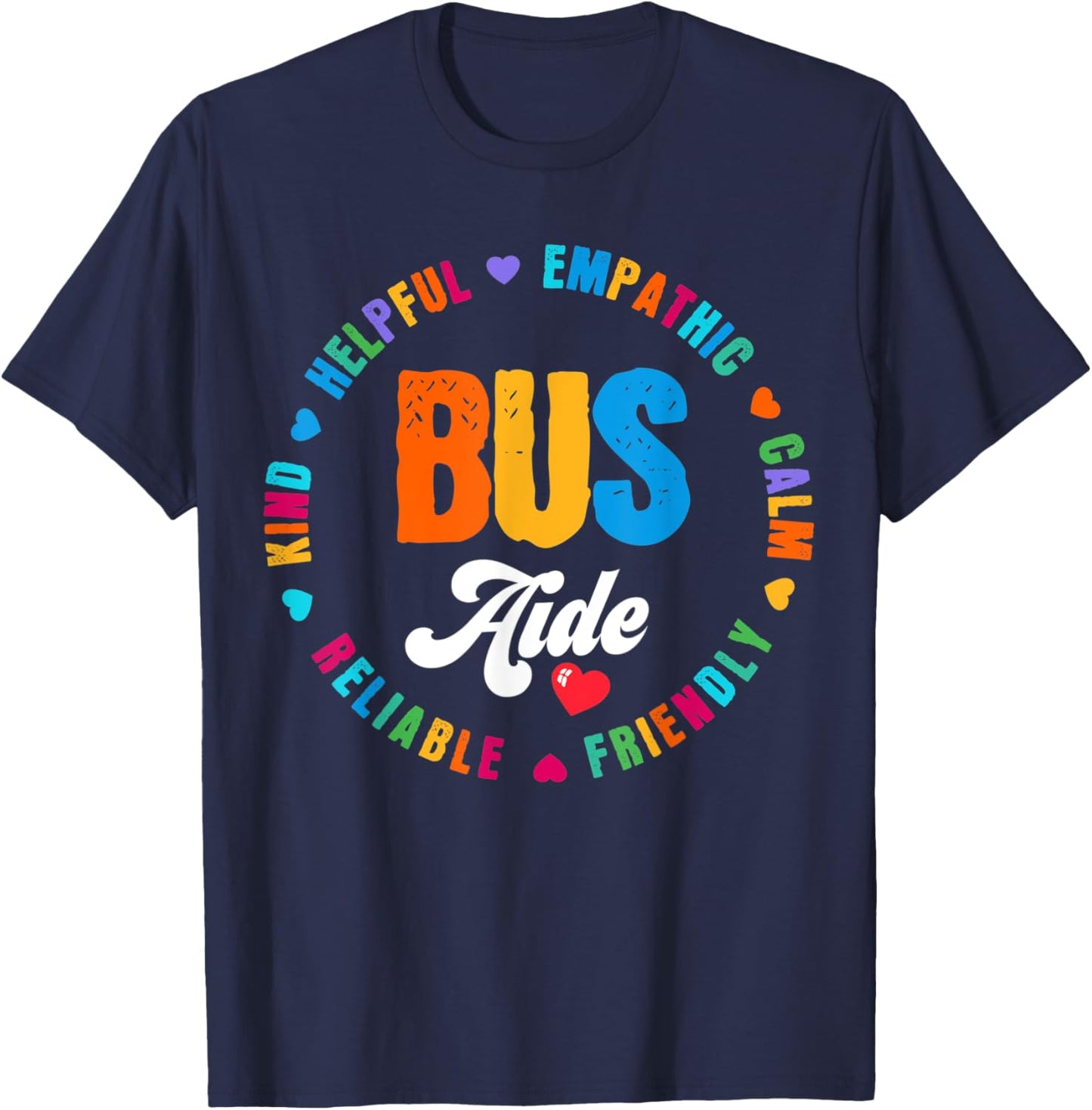 Bus Aide Matching Group Squad Back to School For Bus Team T-Shirt - T-Shirt | Navy