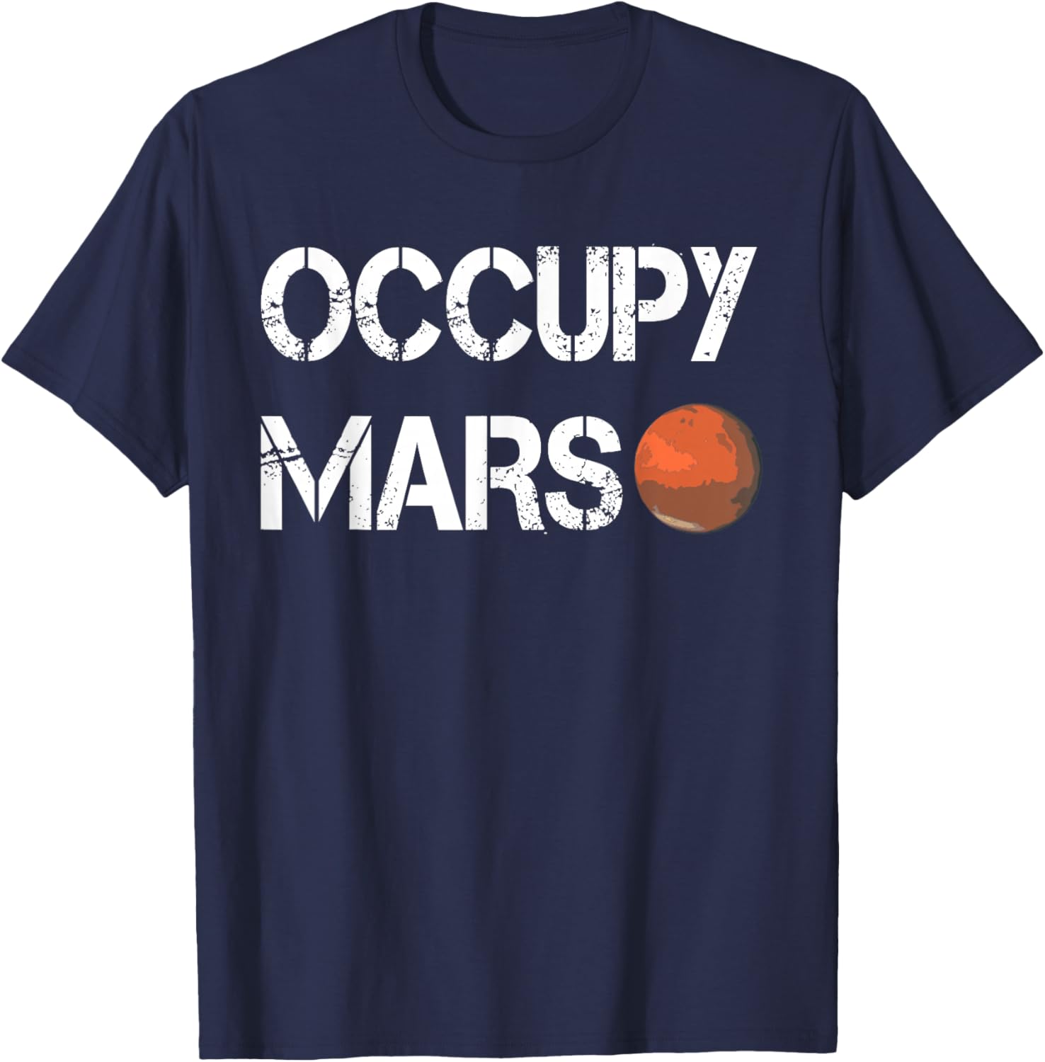 The Explorer "Occupy Mars" Space T-Shirt - T-Shirt | Navy