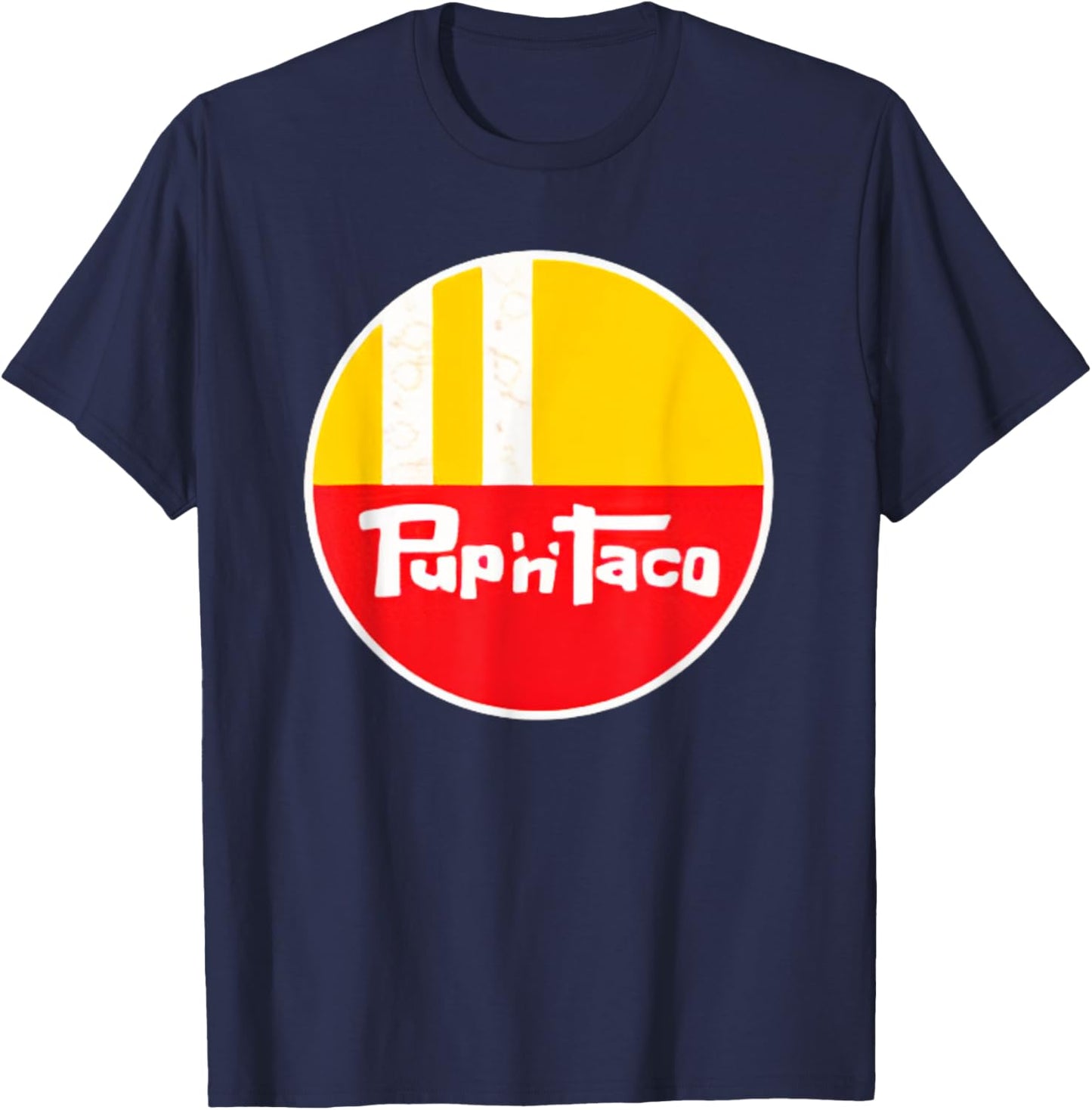 Pup And Taco Retro Vintage Restaurant T-Shirt - T-Shirt | Navy