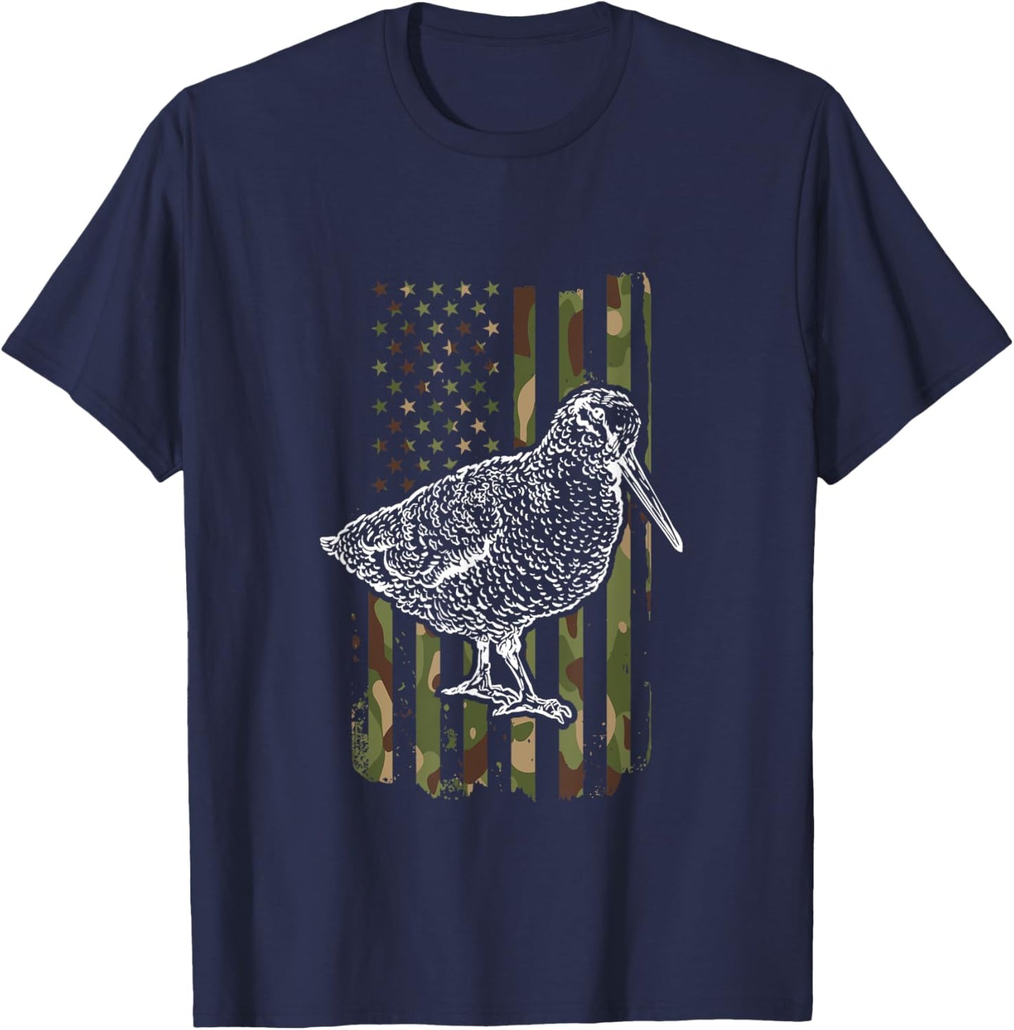 American Woodcock Camo Bogsucker Woodcock Hunting Season T-Shirt - T-Shirt | Navy
