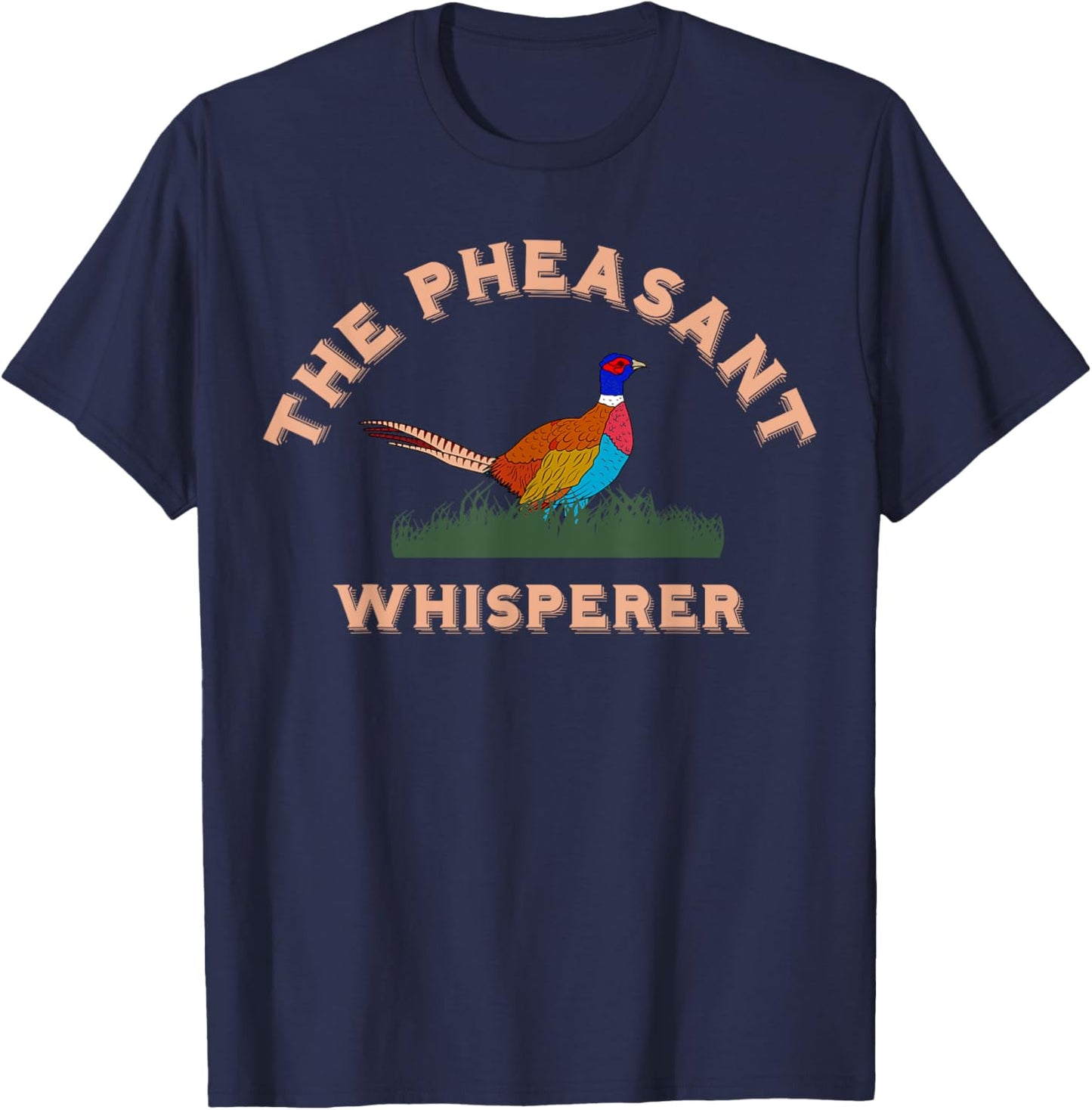 Pheasant Retro Vintage Bird Hunting Hunter T-Shirt - T-Shirt | Navy