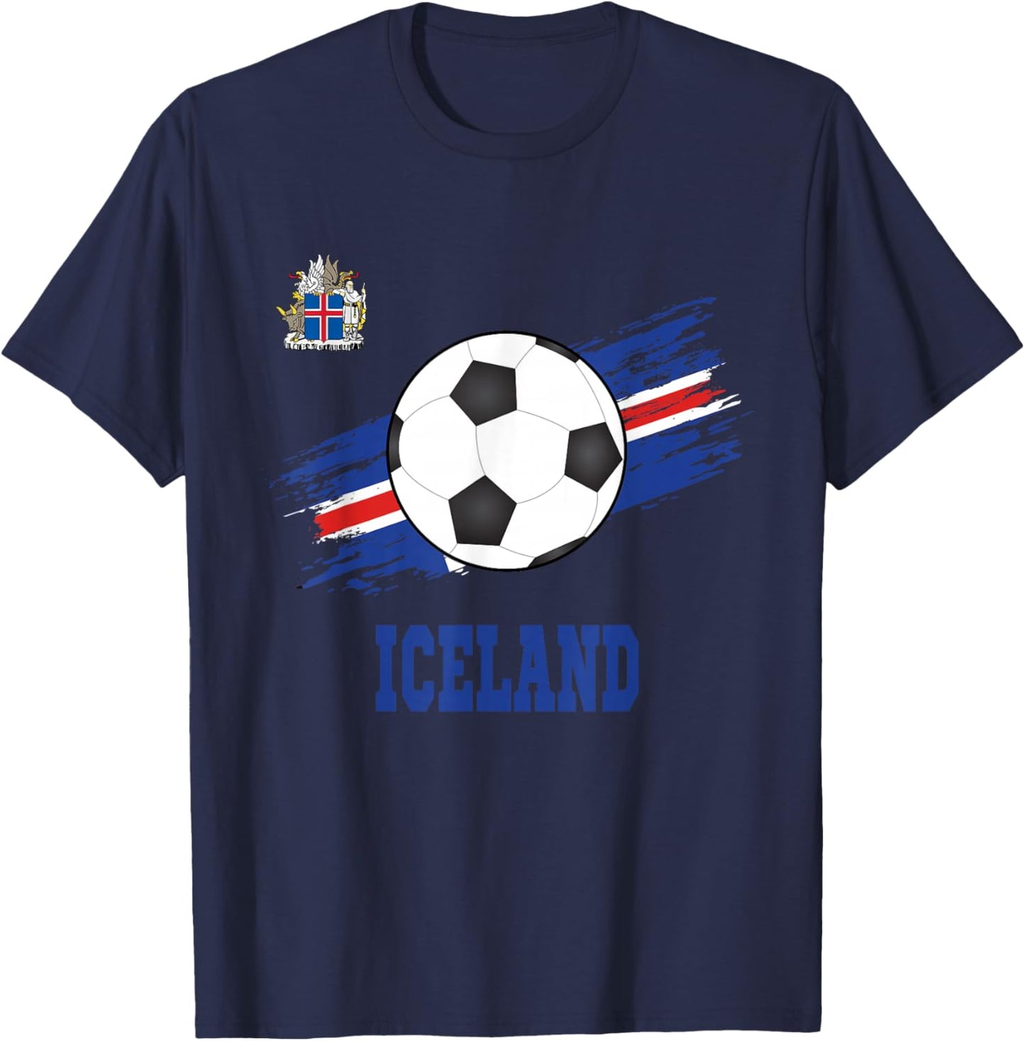 Iceland Soccer Icelandic Football Icelander Futbol T-Shirt - T-Shirt | Navy