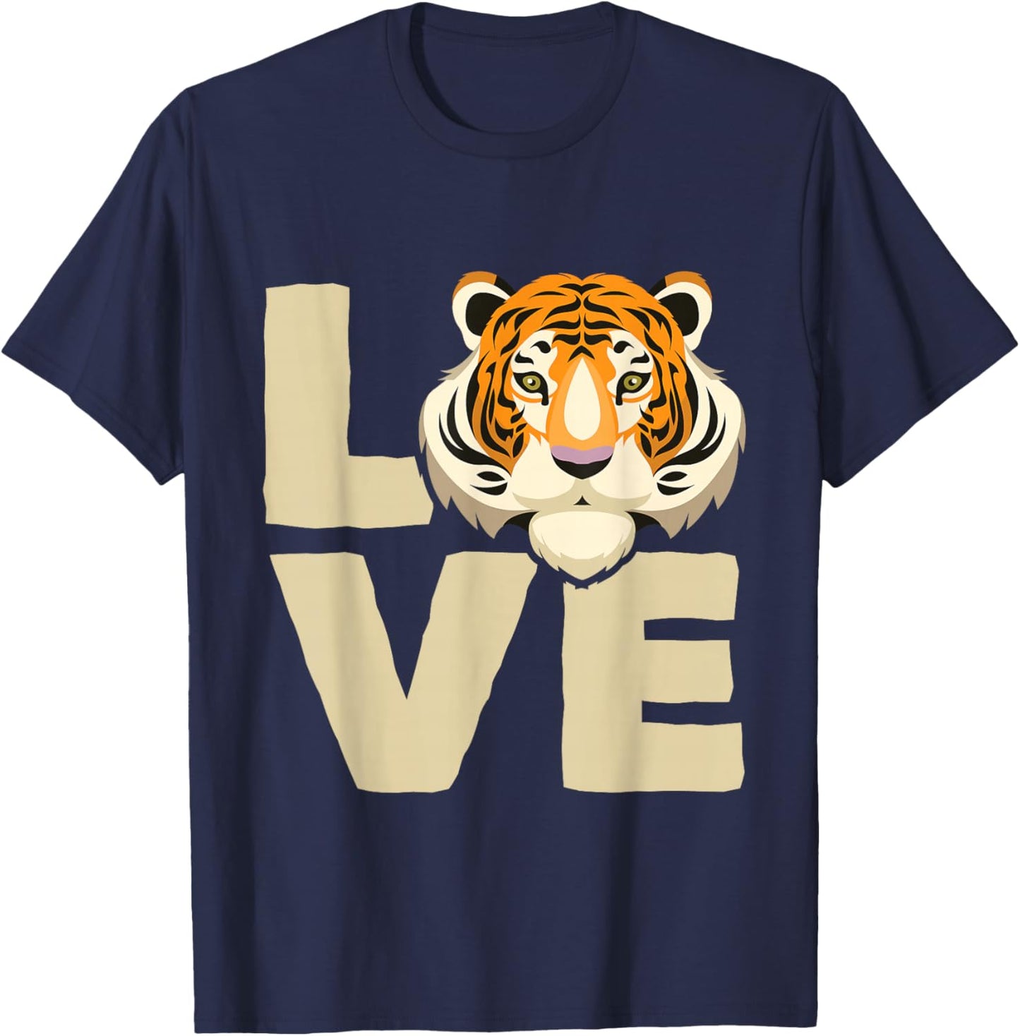 Tiger Nature Lover Safari Wildlife Animal Zookeeper T-Shirt - T-Shirt | Navy