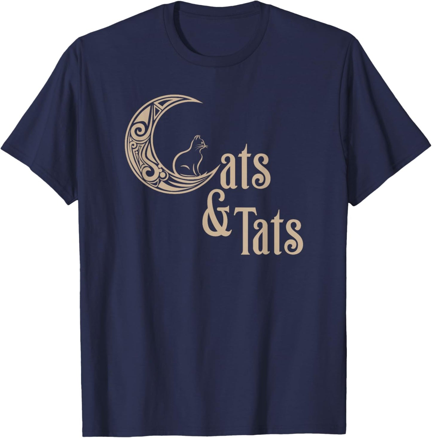 I love Cats and Tattoos Cats and Tats Funny T-Shirt - T-Shirt | Navy