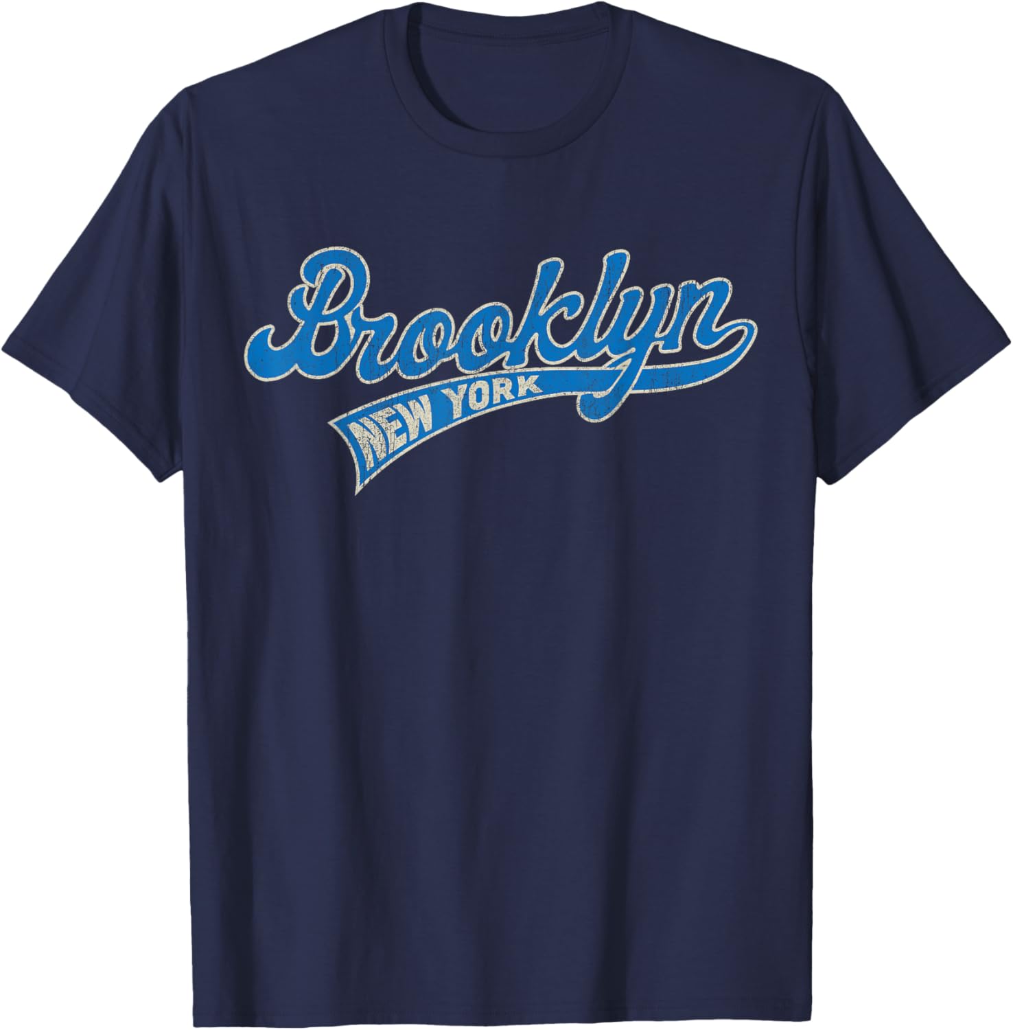 Vintage Style Faded.Brooklyn & Women T-Shirt - T-Shirt | Navy