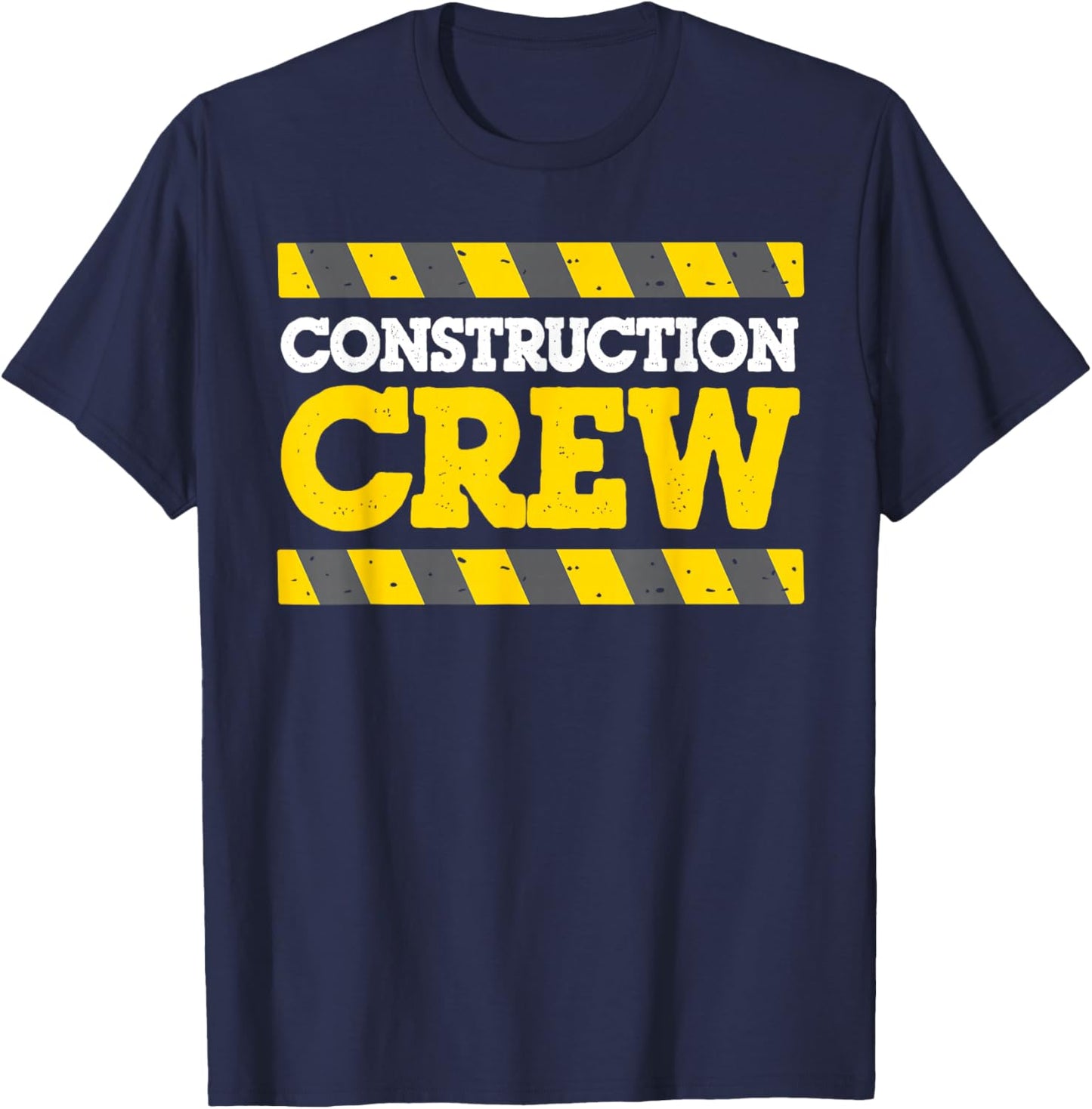 Boys Construction Crew Birthday Party Supplies Matching T-Shirt - T-Shirt | Navy
