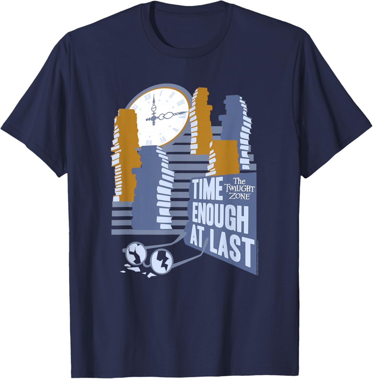 The Twilight Zone Time Enough at Last T-Shirt - T-Shirt | Navy