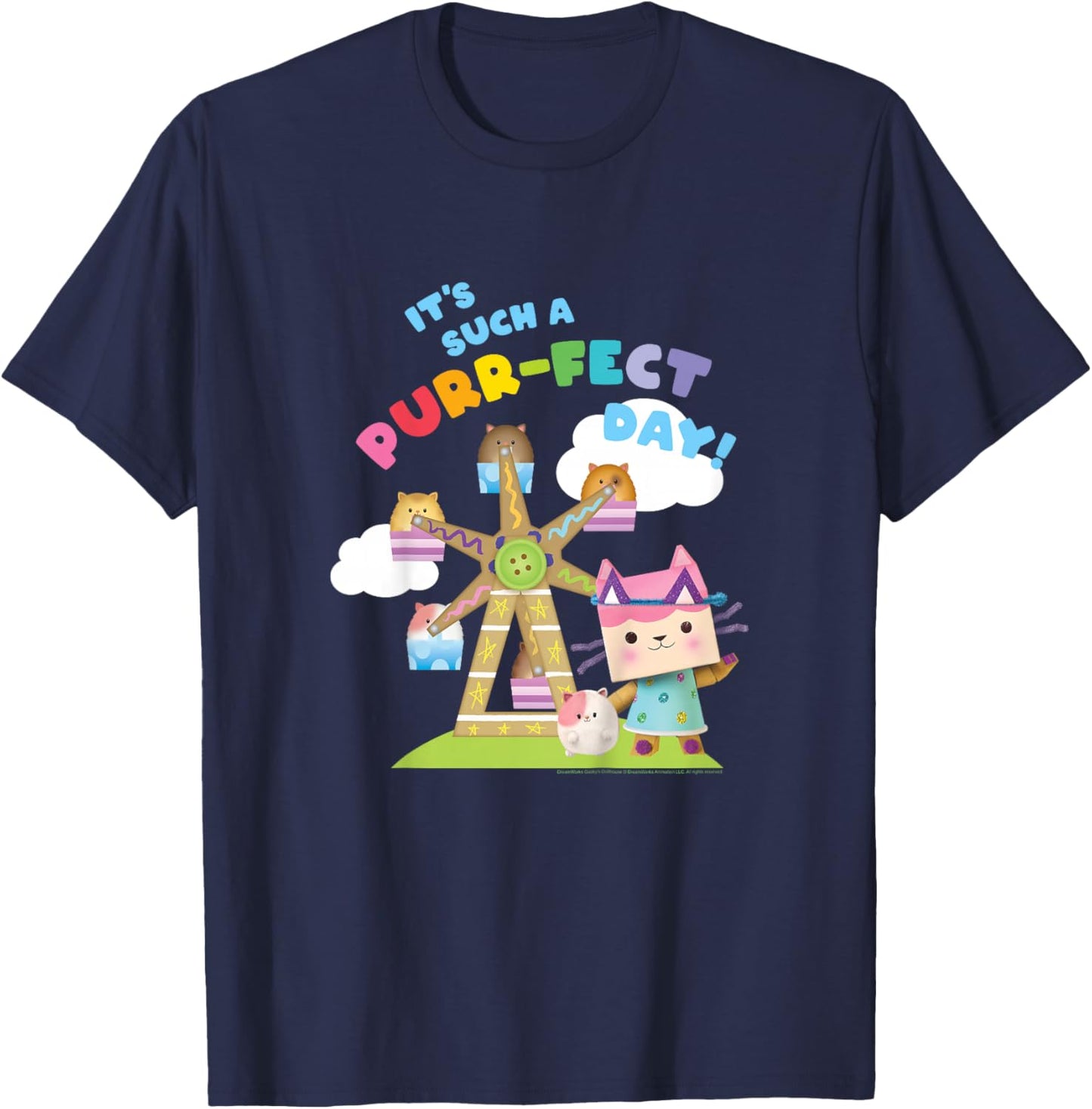 Gabby's Dollhouse Baby Box Purr-FECT Day! Youth T-Shirt - T-Shirt | Navy