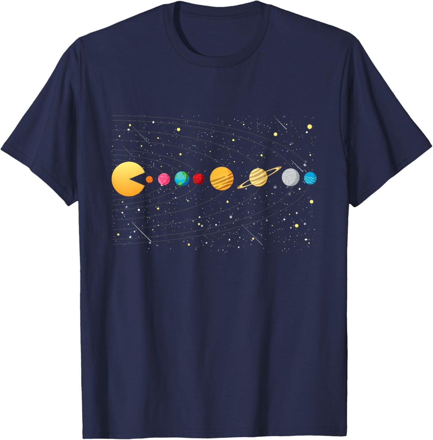 Funny Solar System - Astronauts Space Video Games T-Shirt - T-Shirt | Navy