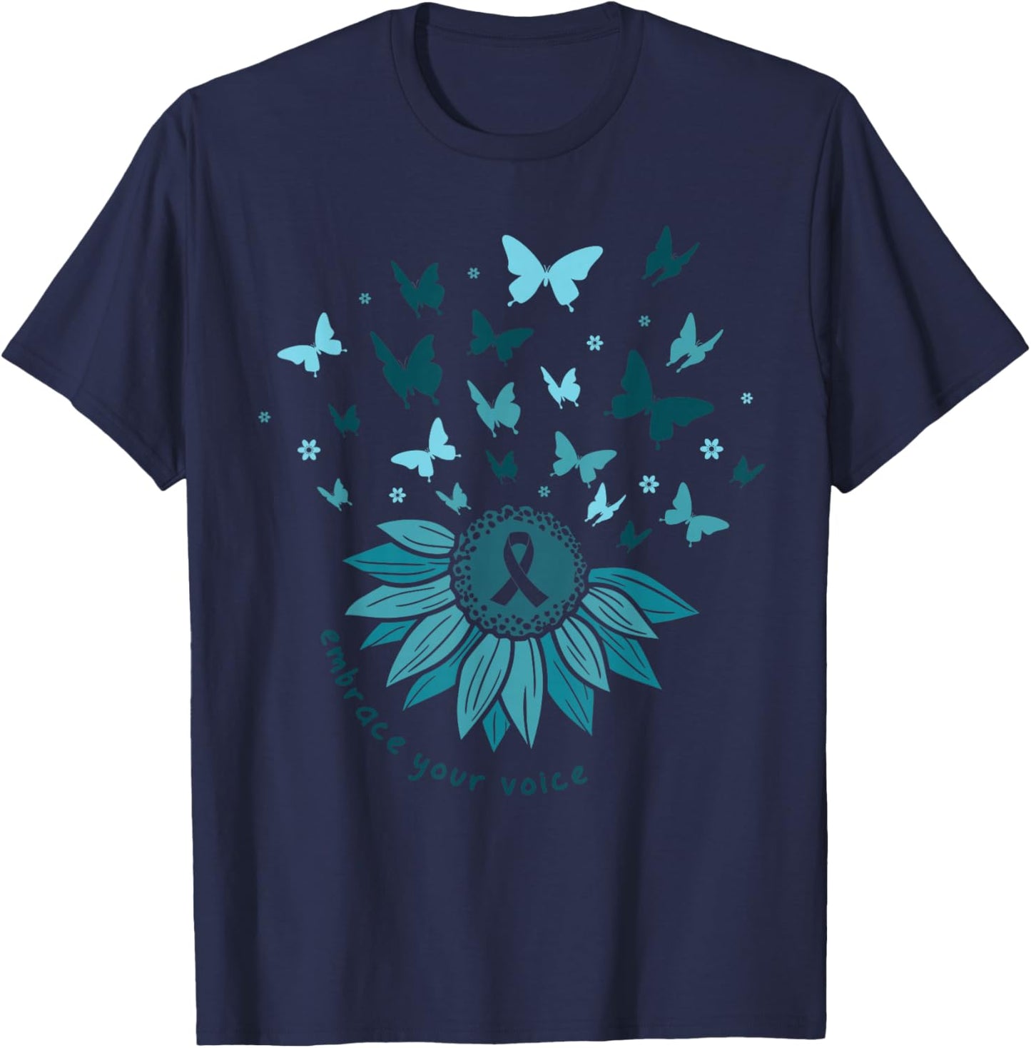 SAAM Sexual Assault Awareness Month We Wear Teal In April T-Shirt - T-Shirt | Navy