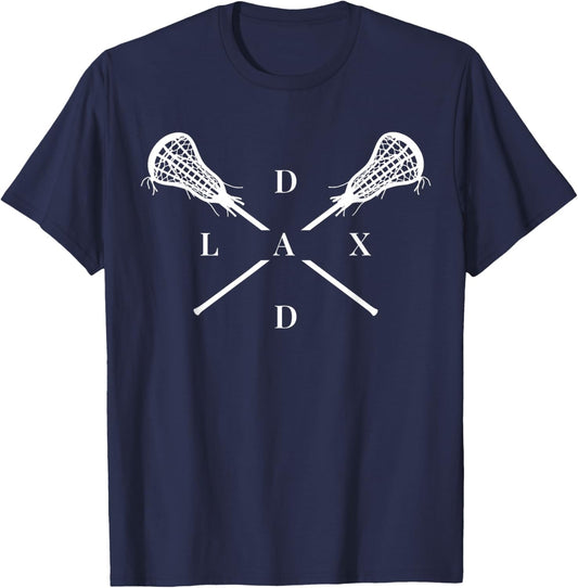 Lax Dad | Lacrosse Shirt for Lacrosse Dad T-Shirt - T-Shirt | Navy