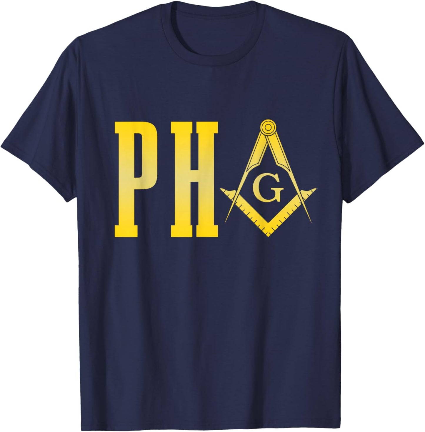 PHA Prince Hall Mason Freemason Masonic Square & Compass T-Shirt - T-Shirt | Navy