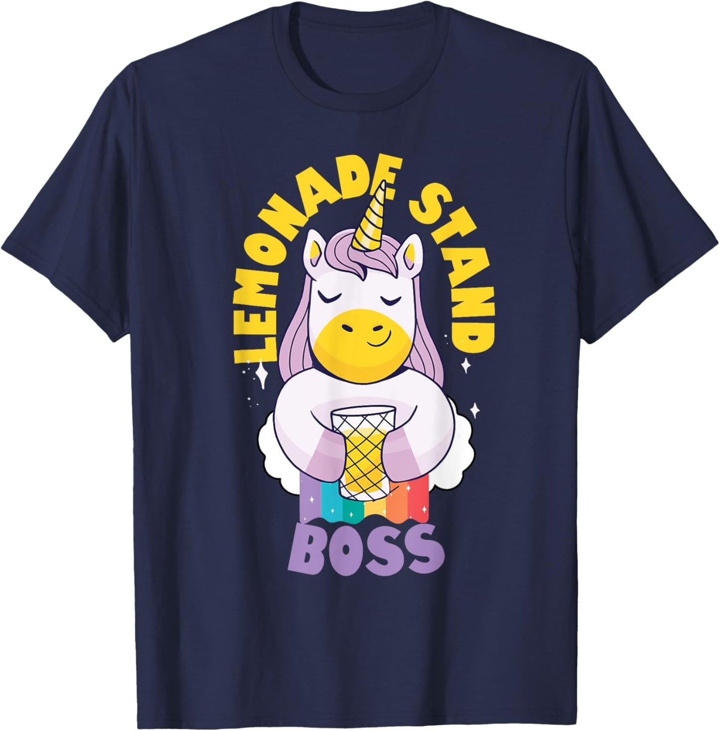 Lemonade Stand Boss Entrepreneur Kids - Unicorn T-Shirt - T-Shirt | Navy