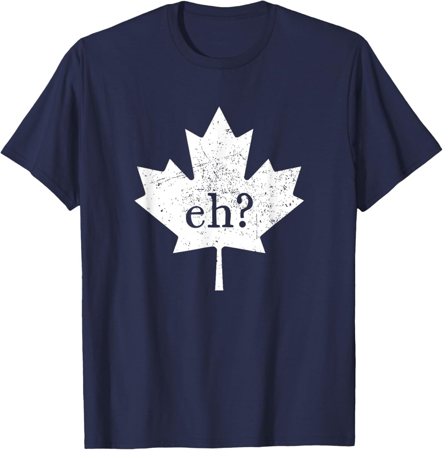 Vintage Canada Eh Maple Leaf Funny Canadian Roots T-Shirt - T-Shirt | Navy
