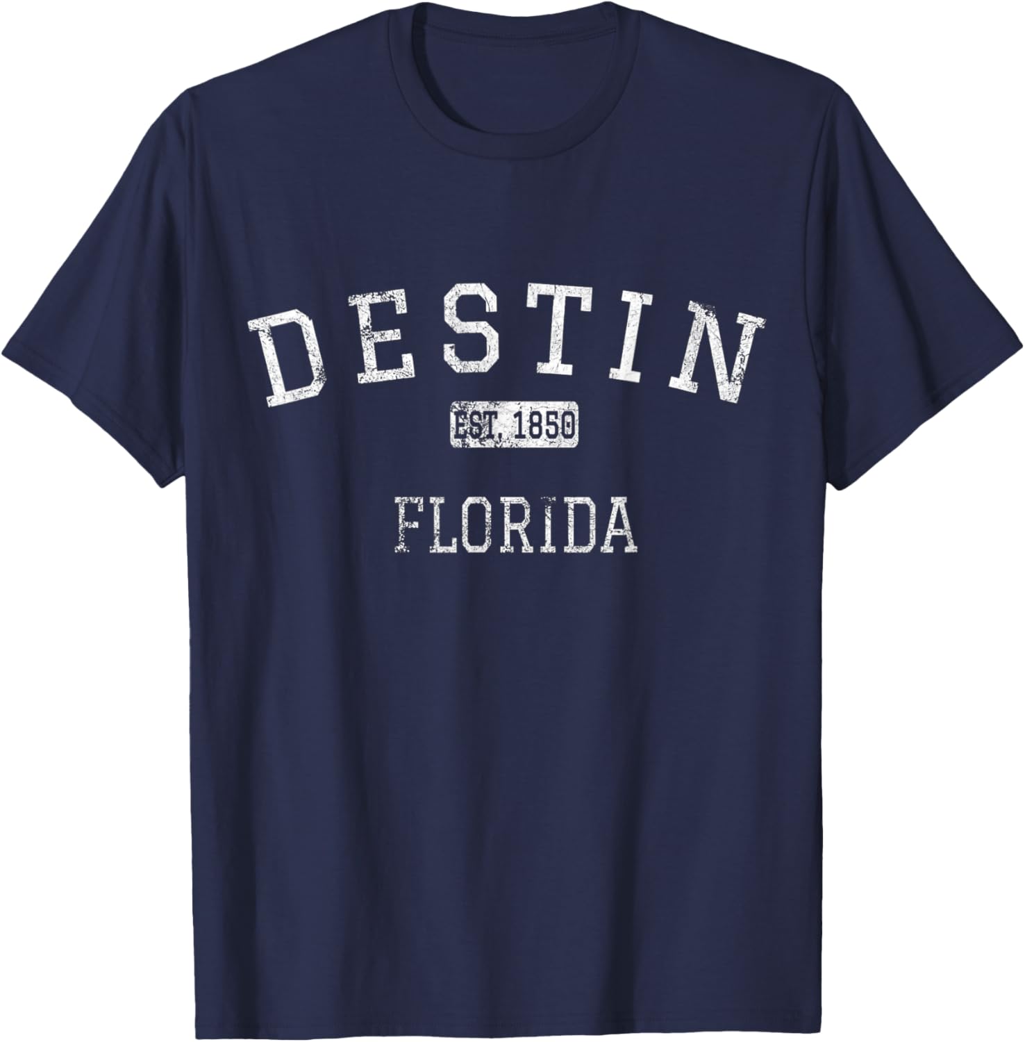Destin Florida FL Vintage T-Shirt - T-Shirt | Navy