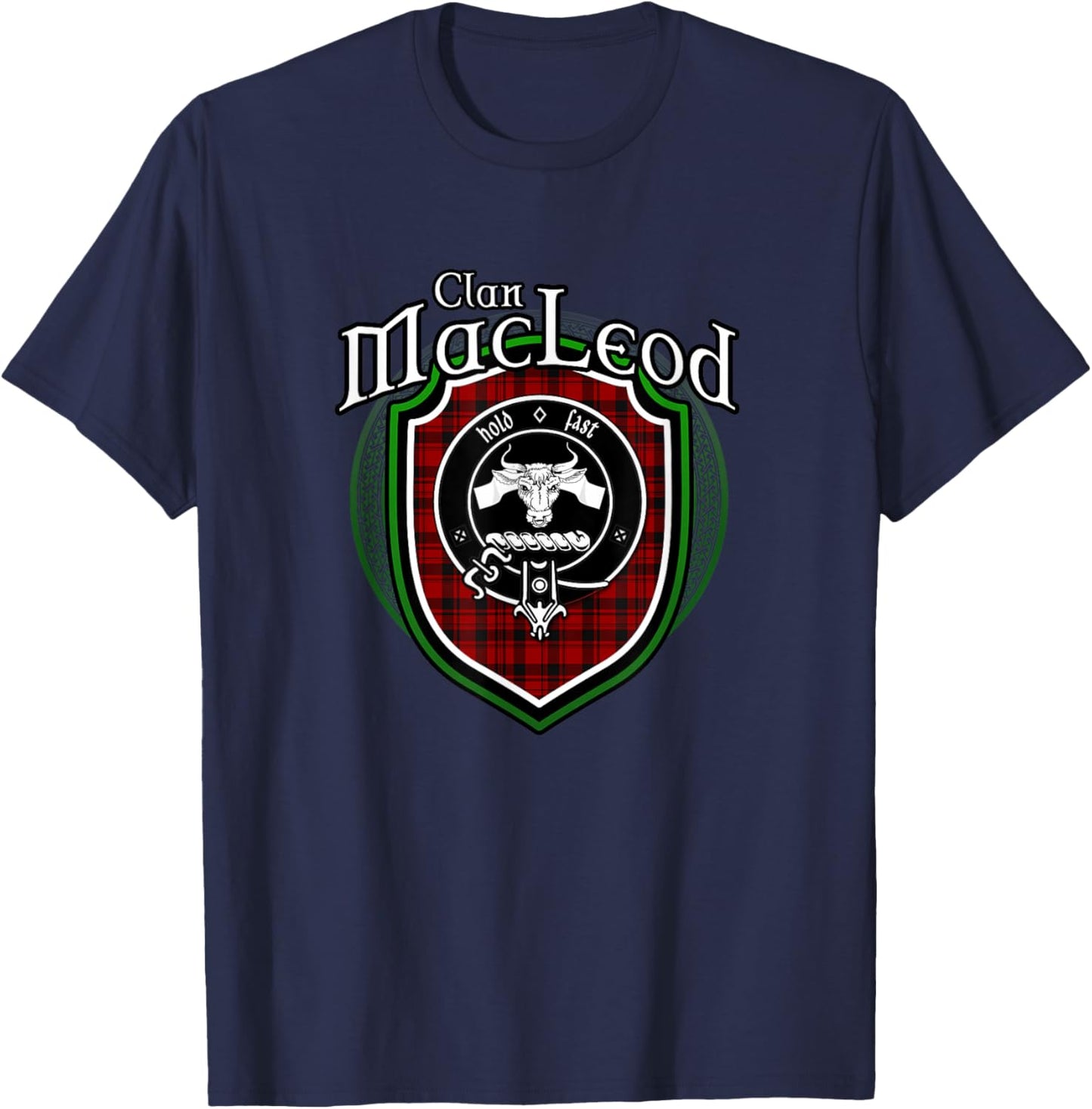 MacLeod Clan Crest | Scottish Clan MacLeod Family Badge T-Shirt - T-Shirt | Navy