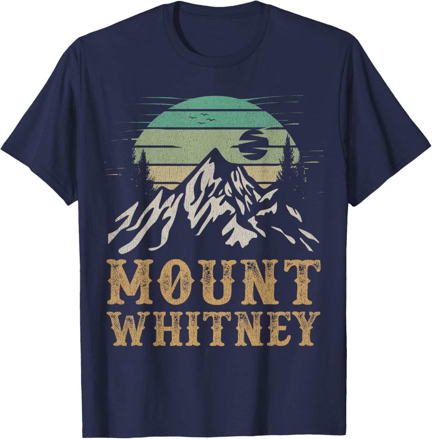 Mount Whitney National Park Merchandise Hiking Mt. Whitney T-Shirt - T-Shirt | Navy