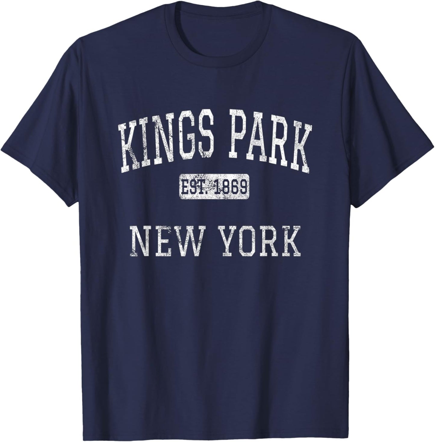 Kings Park New York NY Vintage T-Shirt - T-Shirt | Navy